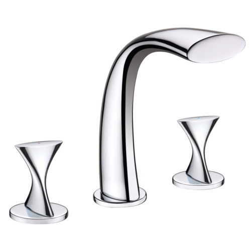 Lazia Double Handled Chrome Finish Bathtub Faucet